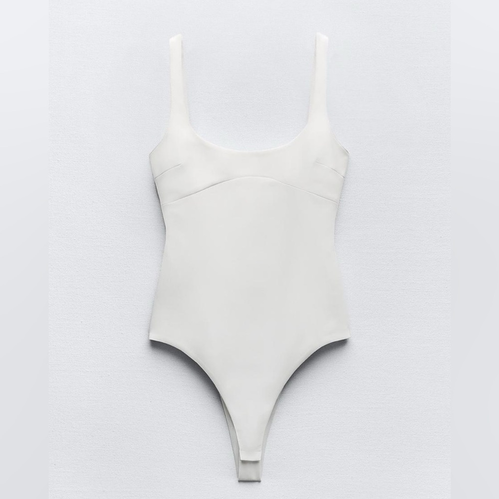 White Strappy Stretch Bodysuit